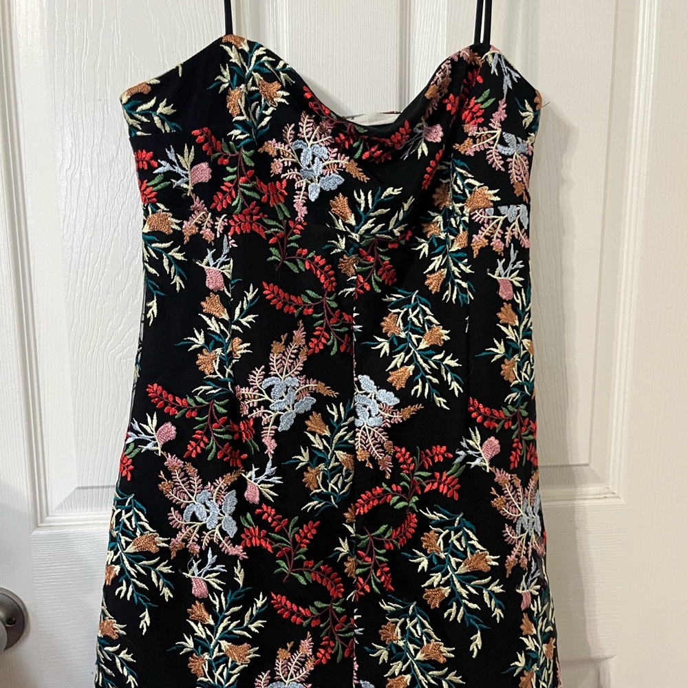 Urban Outfitters Black Dress with Floral Embroidery